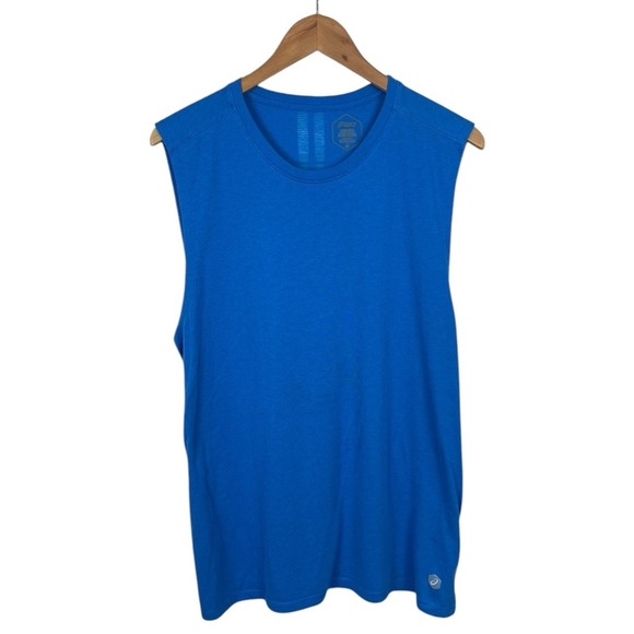 TS1062 Men’s ASICS Athletic Brand Sleeveless Reflective Running T Shirt 2XL - Picture 2 of 5